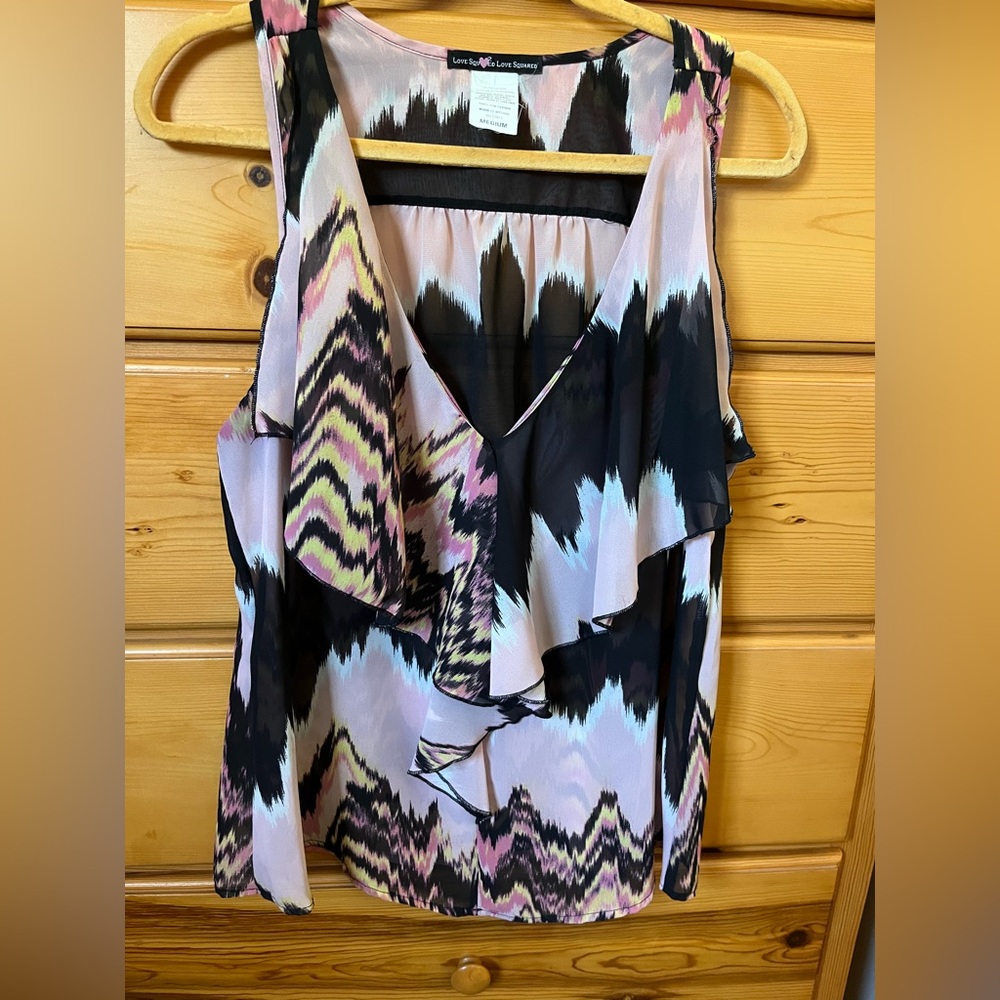 Love Squared Vibrant Sleeveless Blouse